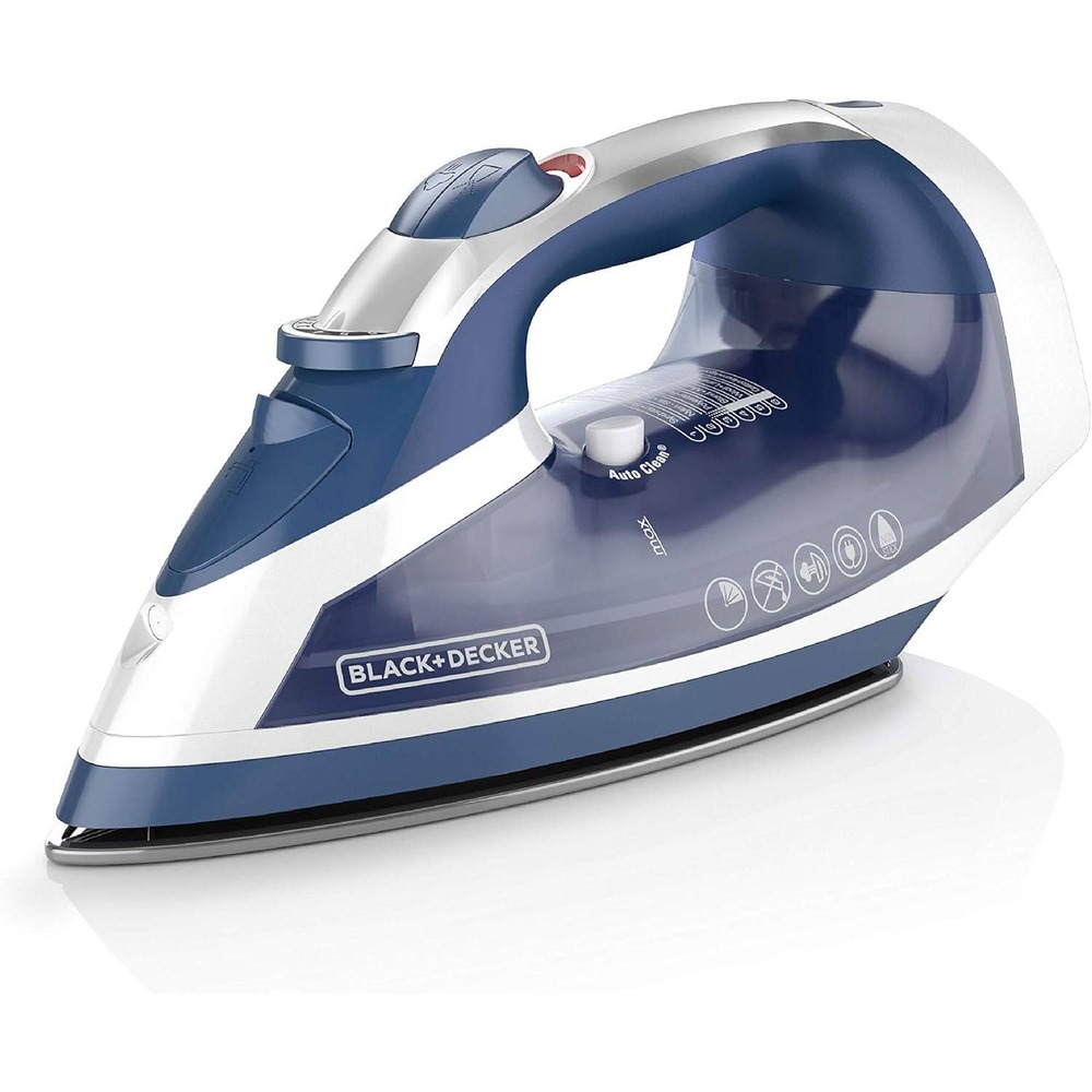 BLACK+DECKER Compact Steam Iron with Auto Clean‎ Cord Reel and Auto Shutoff